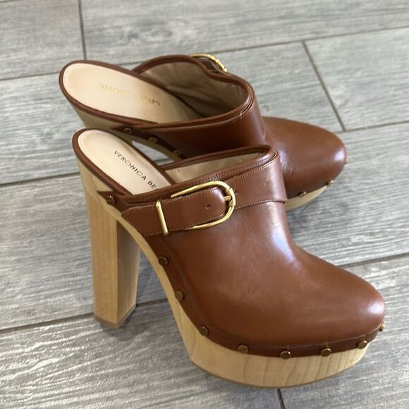 Veronica Beard Aken Leather Studded Clog New! - Picture 9 of 11